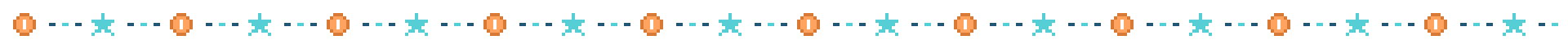 Decorative pixel-art divider